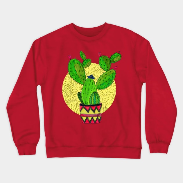 barbara the cactus Crewneck Sweatshirt by melikeozmen